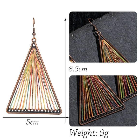 Last 3 Pair Set Tribal Bohemian Dangle Earrings - Picture 7 of 9